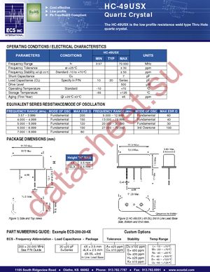 ECS-184-18-4X datasheet  